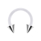 Micro Circular Barbell trasparente con due coni argento