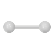 Barbell white with two balls