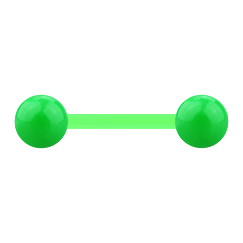 Barbell green with two balls