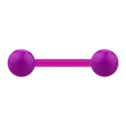 Barbell violet avec deux boules