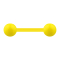 Barbell yellow with two balls