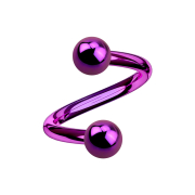 Micro Spirale violett mit zwei Kugeln