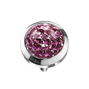 Dermal Anchor crystal dome light purple epoxy protective...