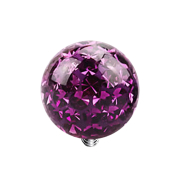 Dermal Anchor Cristal Boule violette Couche protectrice...