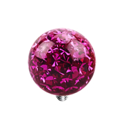 Dermal Anchor Cristal Boule fuchsia Couche de protection...