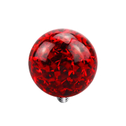 Dermal Anchor Cristal Boule rouge Epoxy Couche de protection