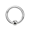 Micro segment ring hinged silver with ball