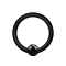 Micro anneau segment pliable noir avec boule