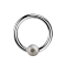 Micro Ball Closure Ring silver speckled