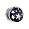 Flesh Plug silber Sterne