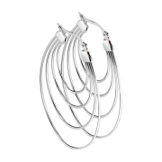 Earring silver four ovals