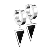 Folding earring silver pendant triangle