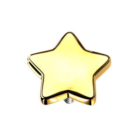 Gold-Plated Star Dermal Anchor