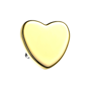 Gold-plated dermal anchor heart
