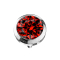 Ancrage cutané argenté avec cristal rouge
