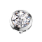 Ancrage cutané argenté avec cristal argenté