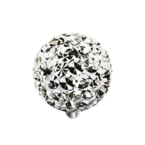 Dermal Anchor Crystal Ball Silver Epoxy Protective Coating
