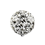 Dermal Anchor crystal ball silver epoxy protective layer