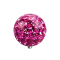 Dermal Anchor Crystal Ball, Pink, with Epoxy Coating