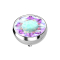 Dermal Anchor hemisphere silver with crystal multicolor