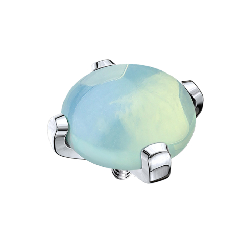 Dermal Anchor Kuppel mit Jade Stein