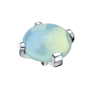 Dermal Anchor Kuppel mit Jade Stein