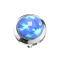 Dermal Anchor silber mit Opal blau