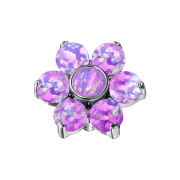 Dermal Anchor Flower Opal purple