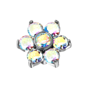 Dermal Anchor Flower Crystal multicolor