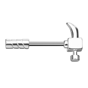 Micro Barbell Hammer silber