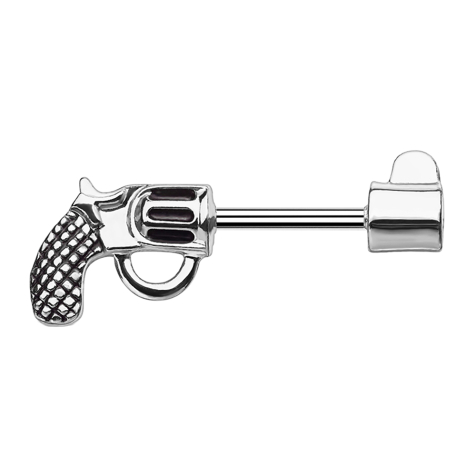 Barbell Stab Revolver silber