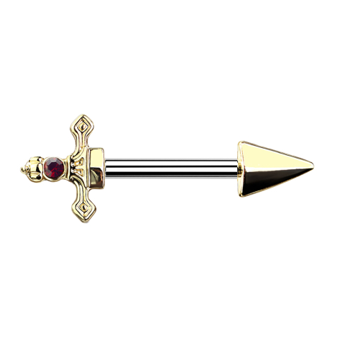 Barbell gold-plated dagger
