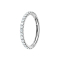 Micro segment ring hinged silver lateral crystals silver