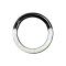 Micro segment ring hinged black front Opal stripes white