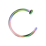 Anneau nasal ouvert coloré