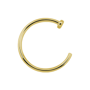 Anneau nasal ouvert plaqué or