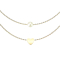 Gold-plated chain pendant pearl and heart