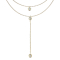 Chain gold-plated pendant crystal on chain