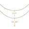 Kette rosegold Anhänger doppel Kreuz