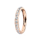 Rose gold ring with crystals