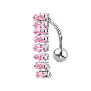 Banane argent avec pendentif poutre avec cristaux...