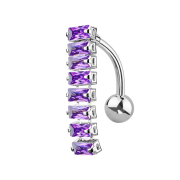 Banane argent avec pendentif poutre avec cristaux...