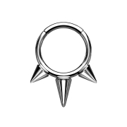 Micro anneau segmenté pliable argenté trois...