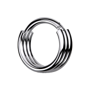 Micro anneau segment pliable argent trois pneus