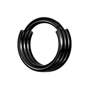 Micro anneau segmenté pliable noir trois pneus