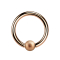Ball Closure Ring rose gold speckled