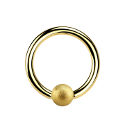 Micro Ball Closure Ring gold-plated speckled