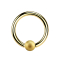 Gold-plated speckled ball closure ring