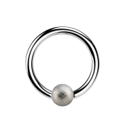 Micro Ball Closure Ring silver speckled