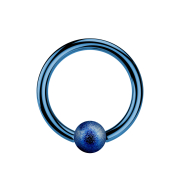 Anello di chiusura a microsfera blu scuro maculato